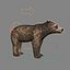 brown bear 3 fur 3d model