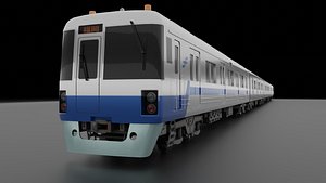 3D japan train fukuoka subway 1000 Low-poly 3D model model