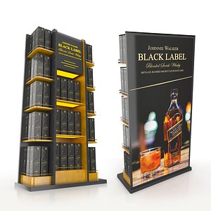 3D Black Label Display Stand