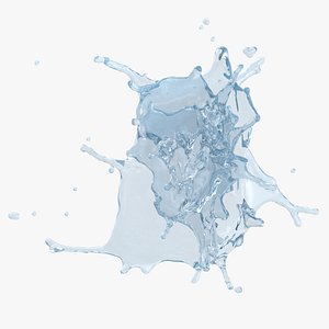 3D Prop 15 Splashes Type 02 Blue