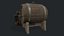 Barrel with the bottles - game assets
