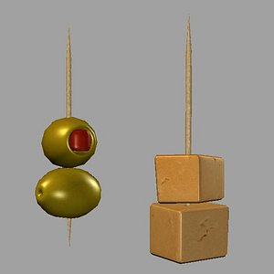 cocktail snacks 3d model