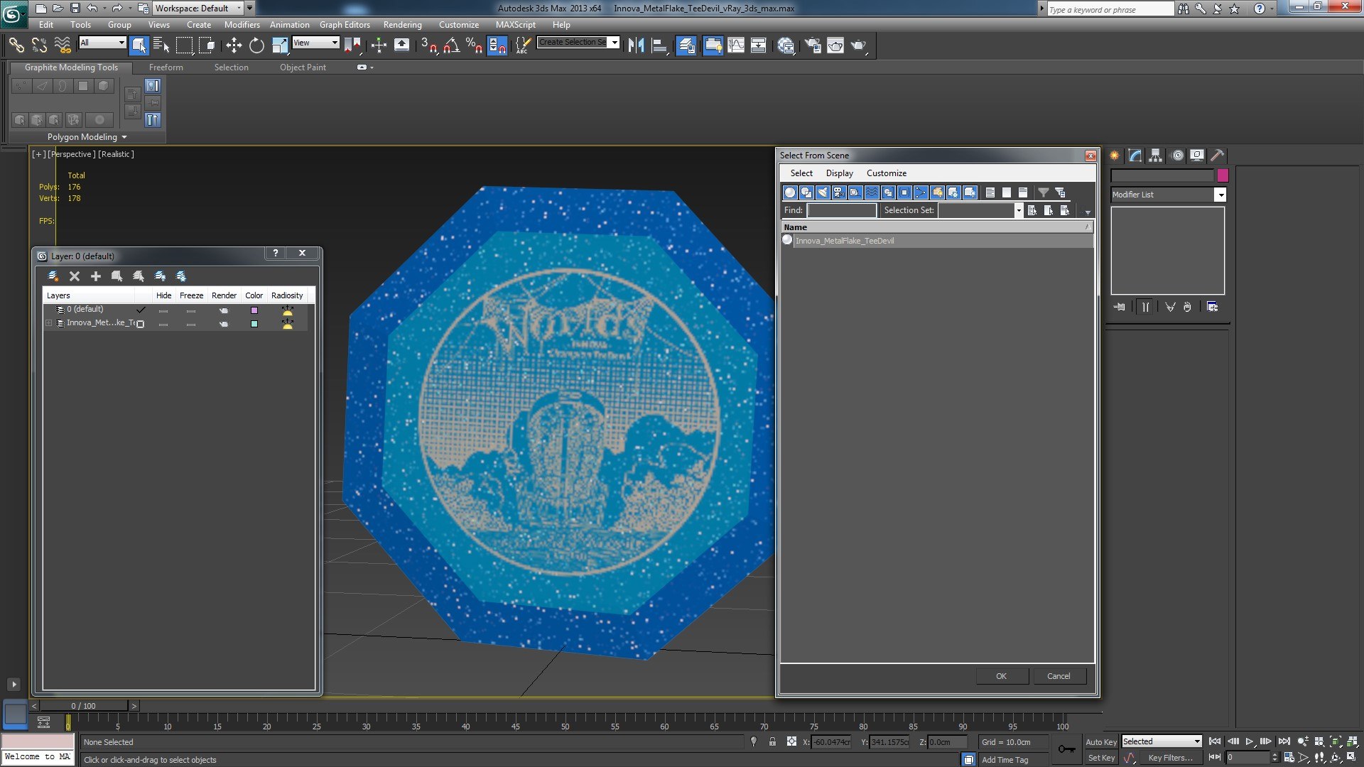 3d Model Frisbee Innova Metal Flake