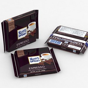 3D ritter sport espresso model