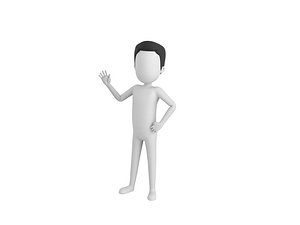 3D Character127 Rigged Simple Man model