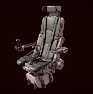3D scifi pilot seat