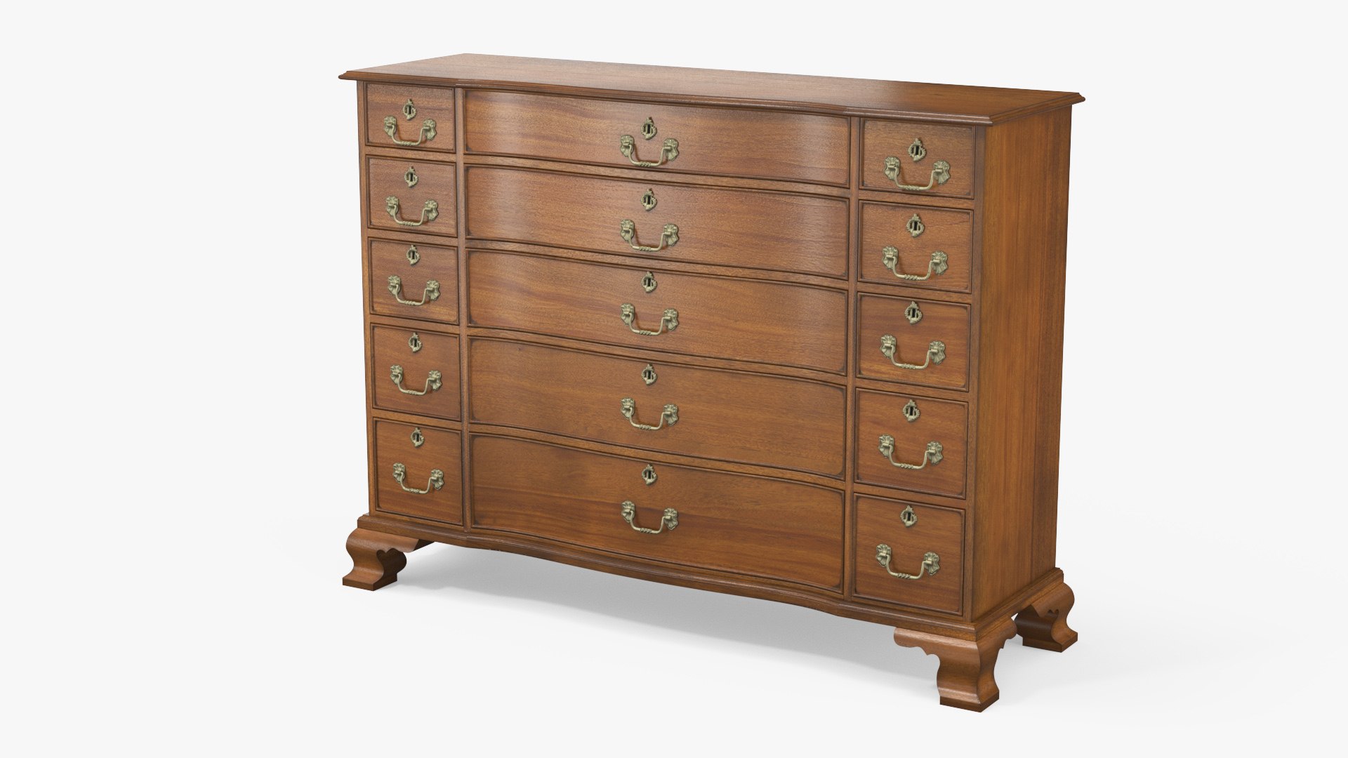 Light Wood Vintage Drawer 3D model preview