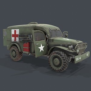 3D military ambulance dodge wc54