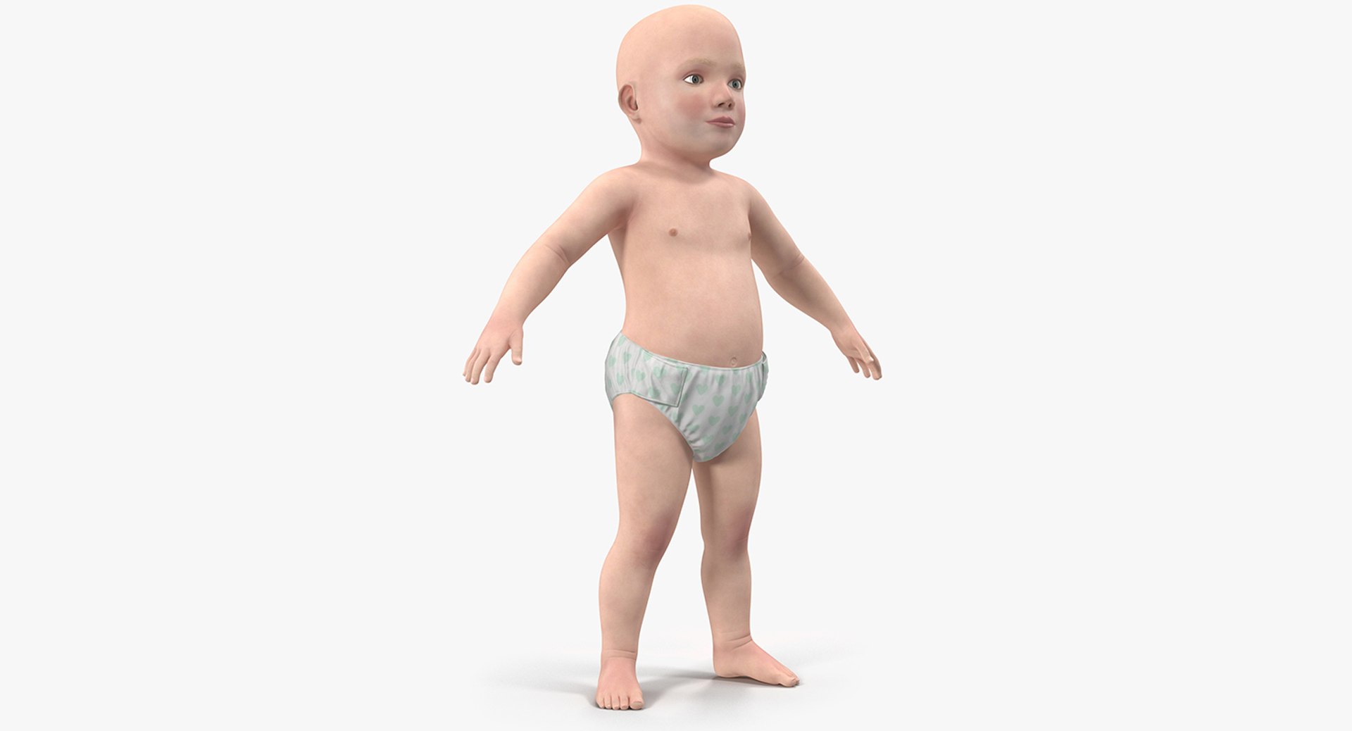 Small Baby Boy 3D Model 3D model preview