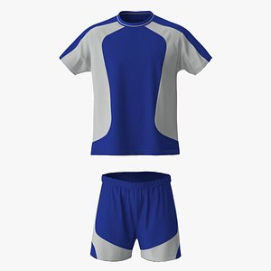 3d soccer uniform blue 2
