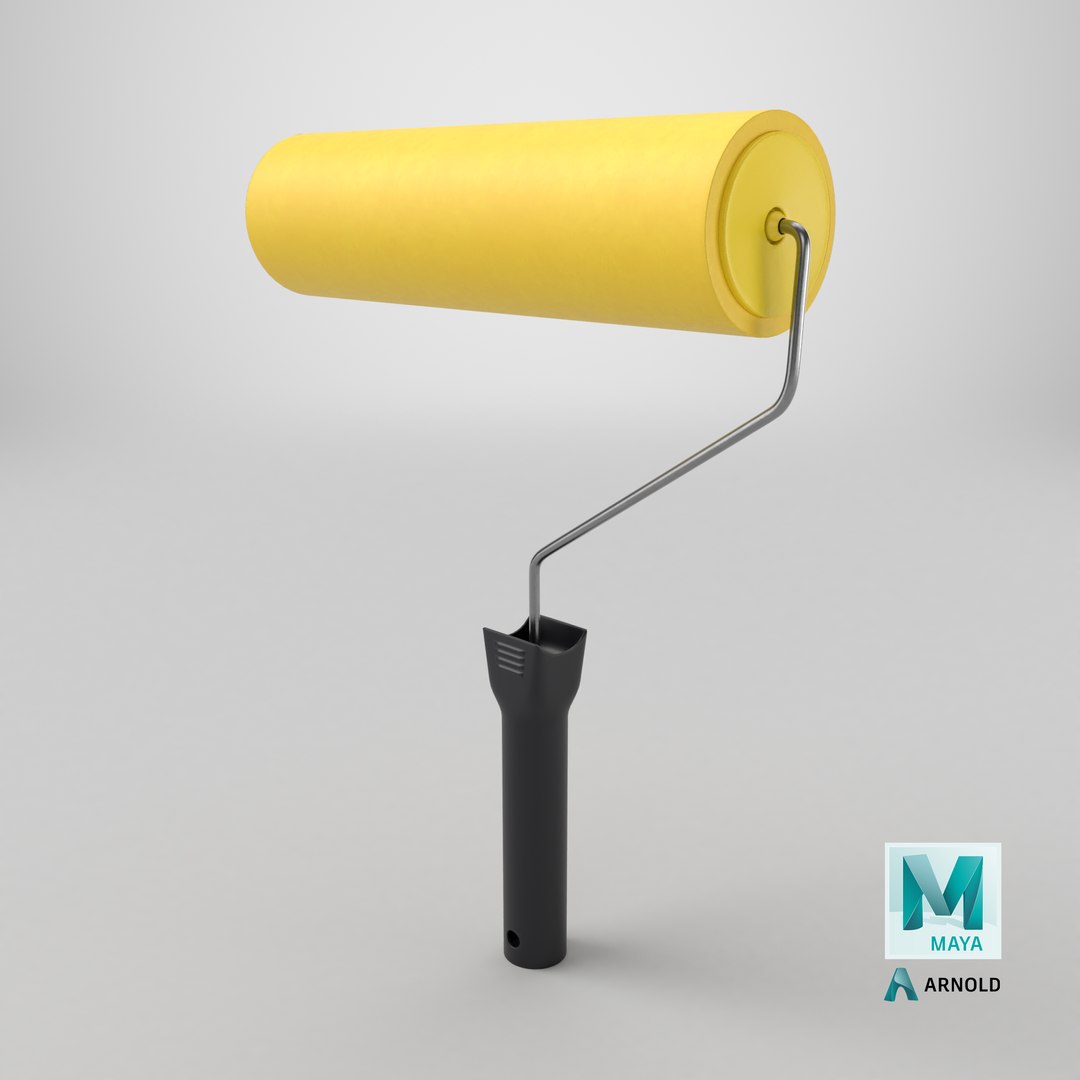 3D Paint Roller model https://p.turbosquid.com/ts-thumb/3h/wAeNKz/jx/stemcell_maya_arnold_render/png/1756208572/1920x1080/fit_q87/ba0bdc9aebd31a5be056deae3f1c220c5d29340a/stemcell_maya_arnold_render.jpg