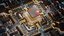 C4D Octane CPU chip core capacitance Scifi Circuit board