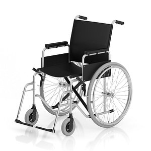 3d black wheelchair