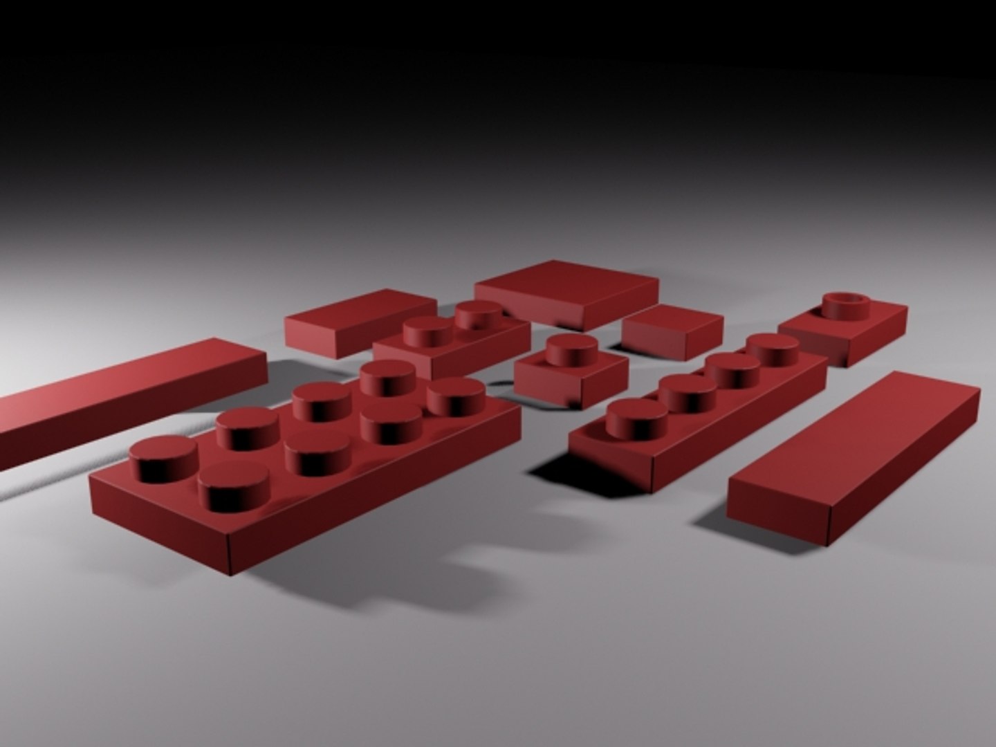 9 lego plates 3d model