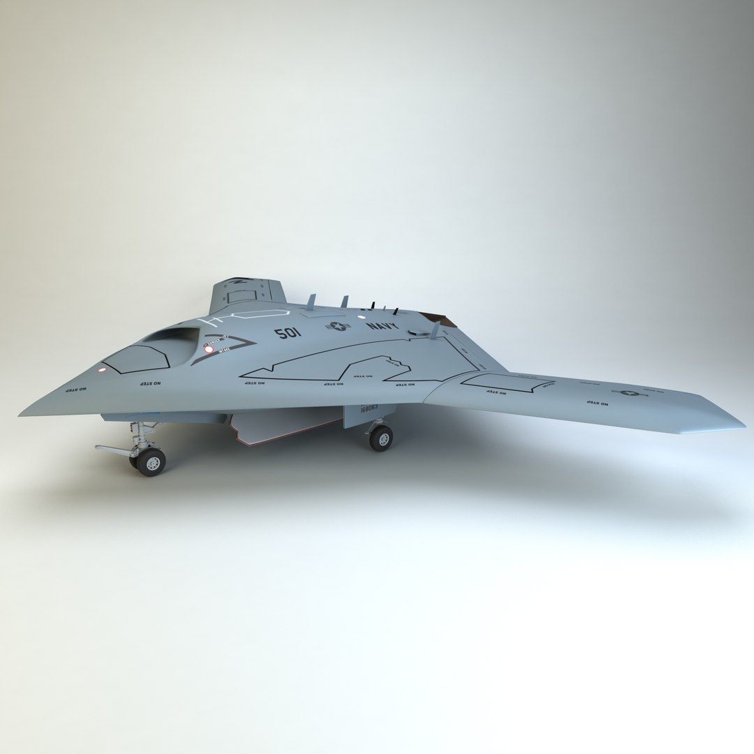 X47b Bomber 3d Model