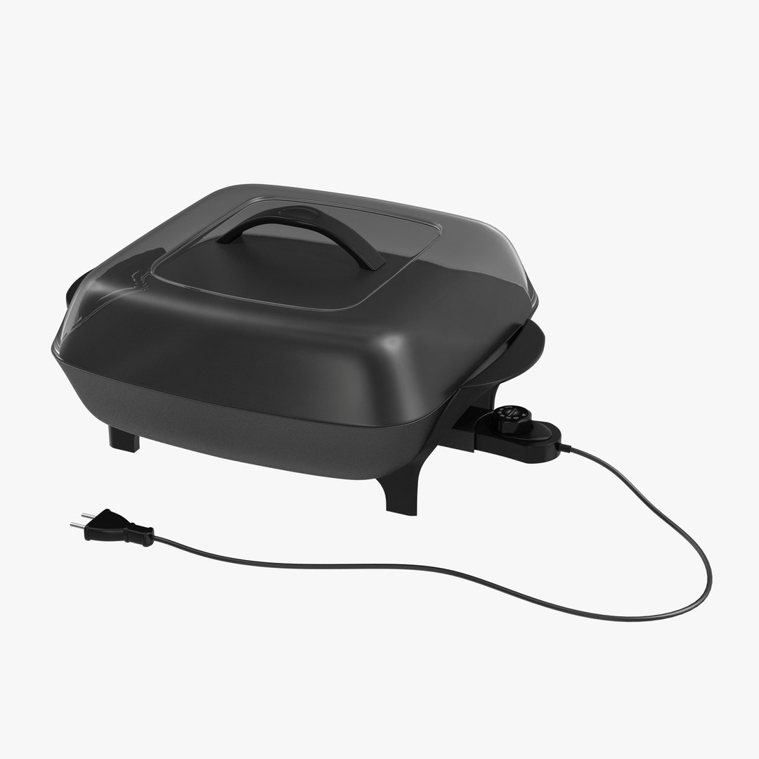 Electric Skillet 3D Model 3D model preview