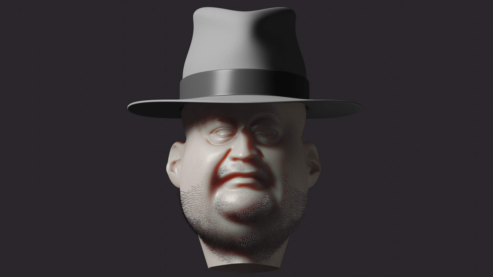 This is a Head of an Unshaven Fat Man from Prohibition times in the Hat model https://p.turbosquid.com/ts-thumb/3i/8tL097/MW/1/png/1680788842/1920x1080/fit_q87/c982a760c1a9224ad9b29ab4262bd4c8260f9e66/1.jpg