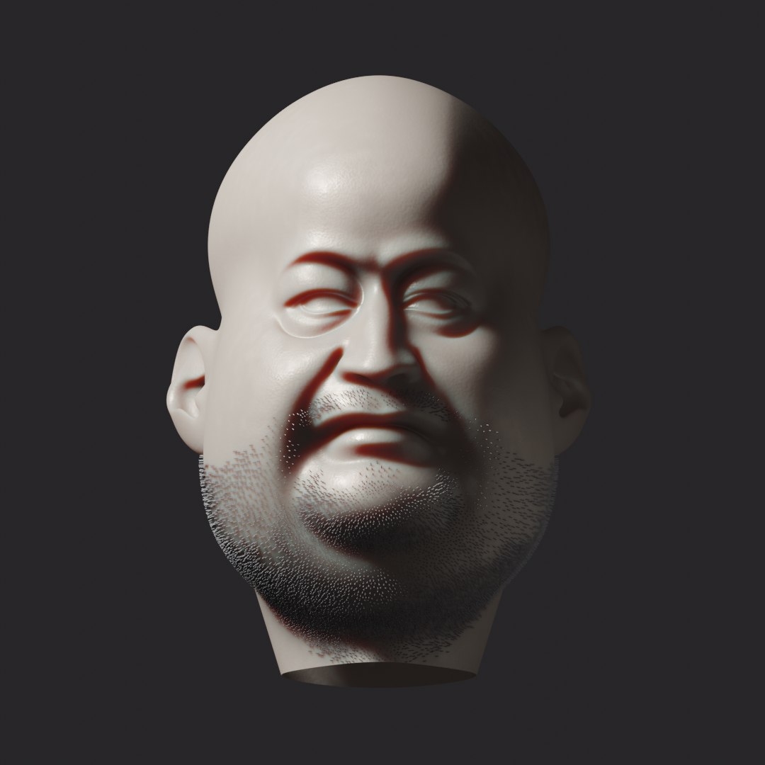 This is a Head of an Unshaven Fat Man from Prohibition times in the Hat model https://p.turbosquid.com/ts-thumb/3i/8tL097/Mm/headofafatmanwithabeard_1/png/1680002772/1920x1080/fit_q87/22b2b7f9b9603951d3740695cc4dfde77e36d7d2/headofafatmanwithabeard_1.jpg