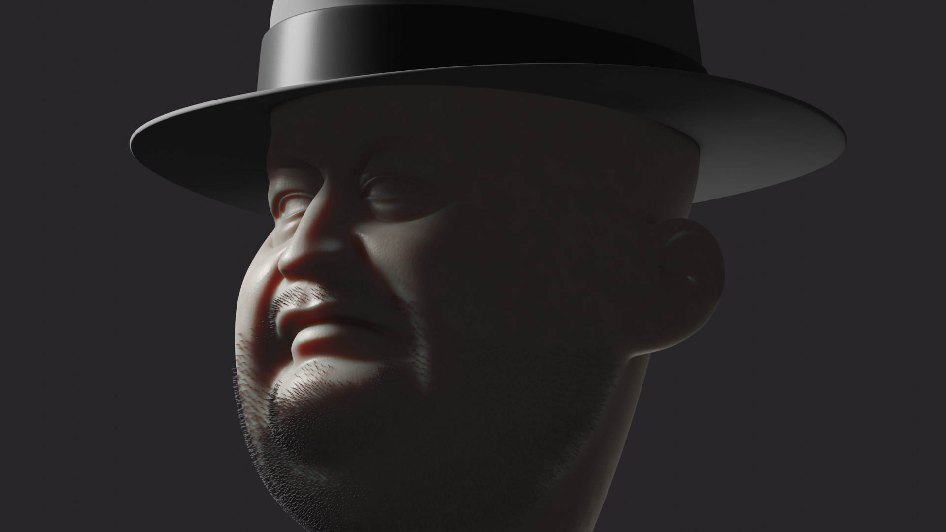 This is a Head of an Unshaven Fat Man from Prohibition times in the Hat model https://p.turbosquid.com/ts-thumb/3i/8tL097/v2/5/png/1680788910/1920x1080/fit_q87/3953f69192c47c9761a05181c173ce21be682ef4/5.jpg