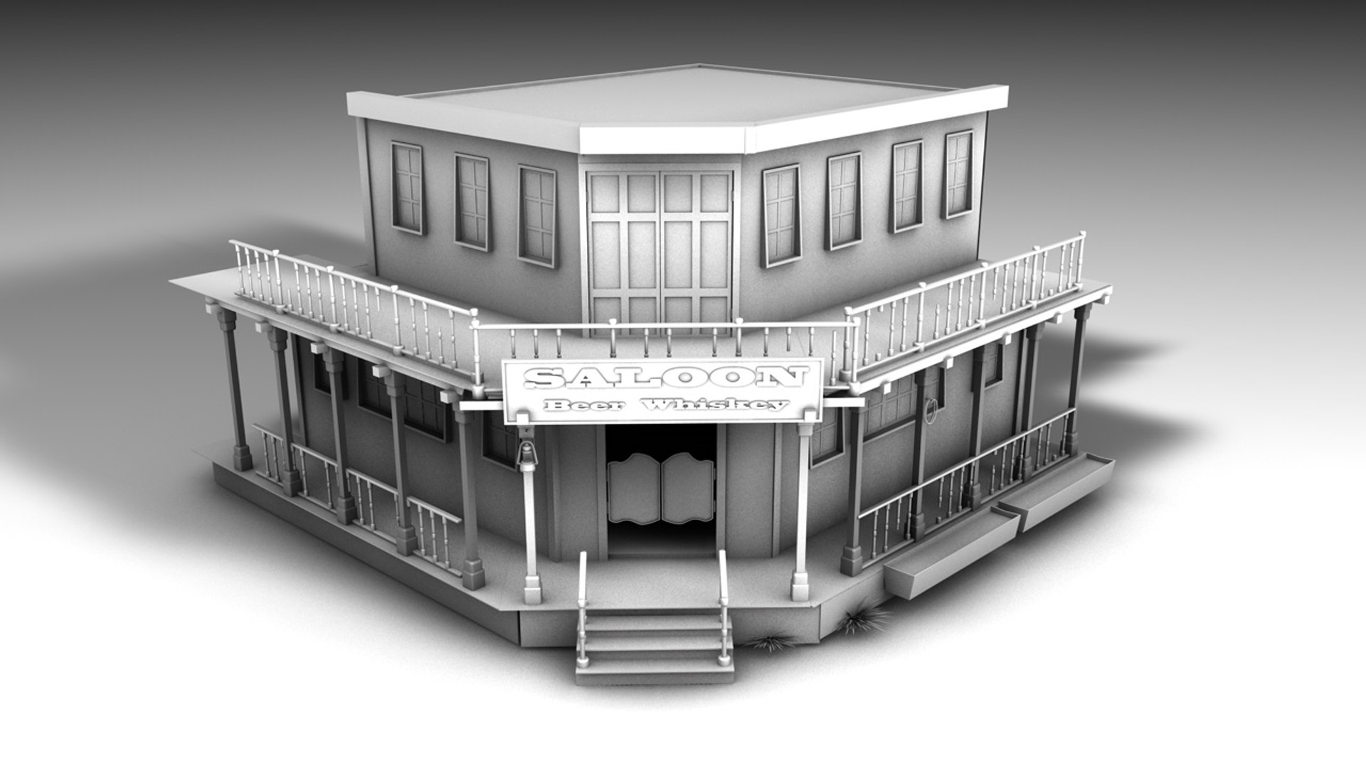 3d model old western west