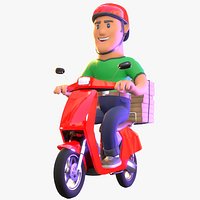 Delivery Guy - Stylized Low Poly Rigged and Animated Character