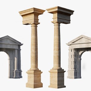 Tuscan column two types of order on Vignola and Gibbs plus Tuscan gate