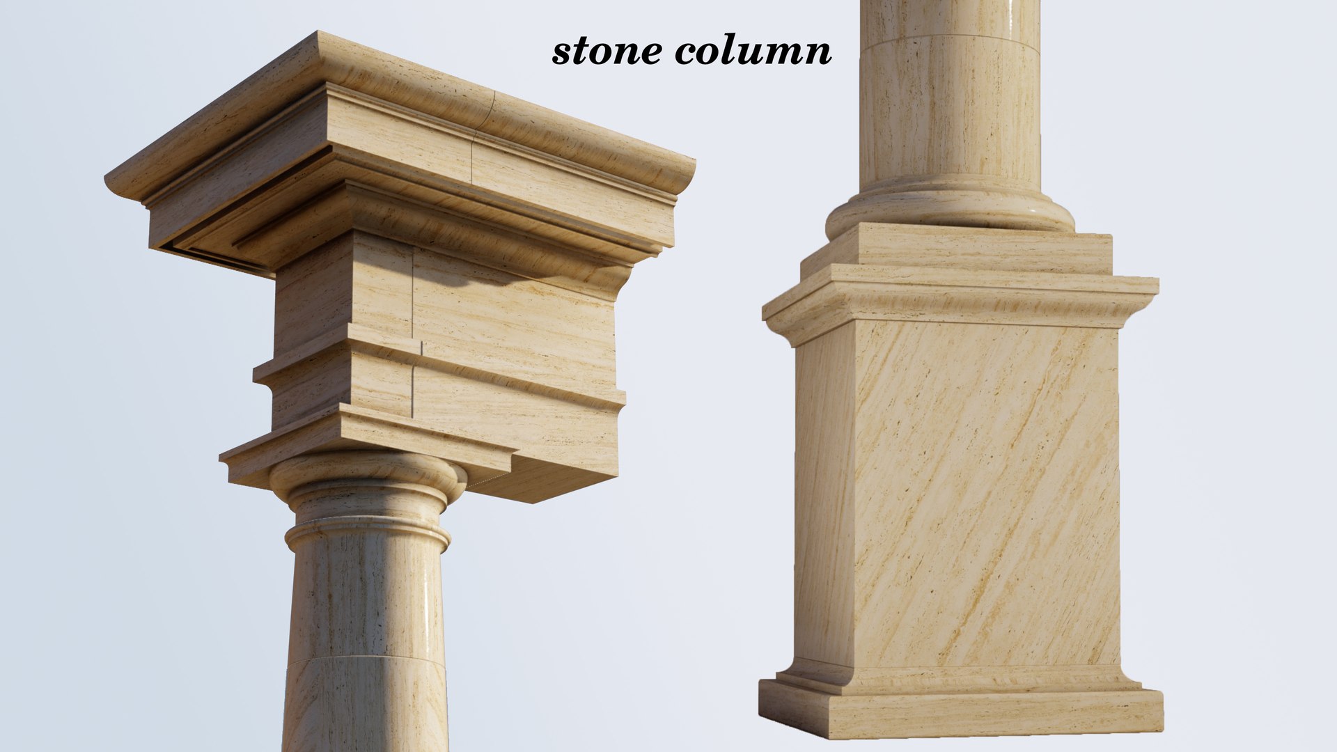 3D Tuscan Column Two Types Of Order On Vignola And Gibbs Plus Tuscan ...