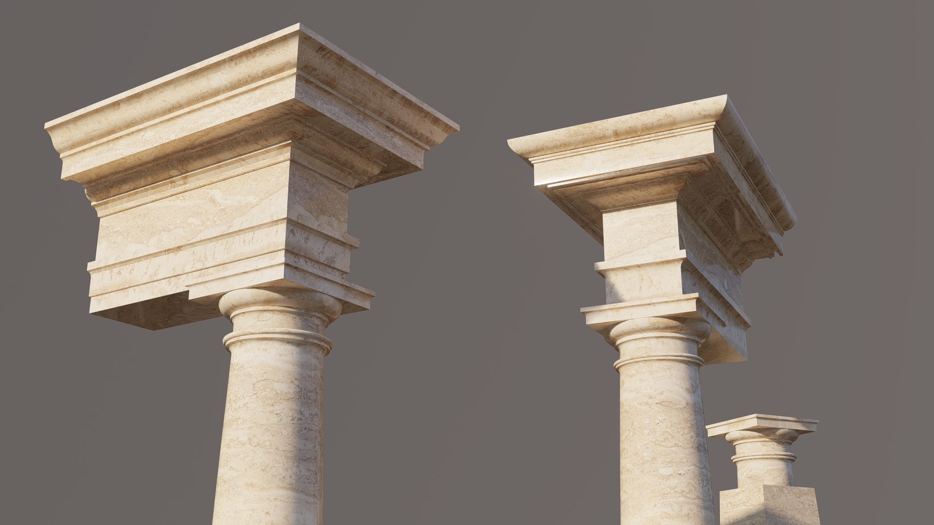 3D Tuscan Column Two Types Of Order On Vignola And Gibbs Plus Tuscan ...