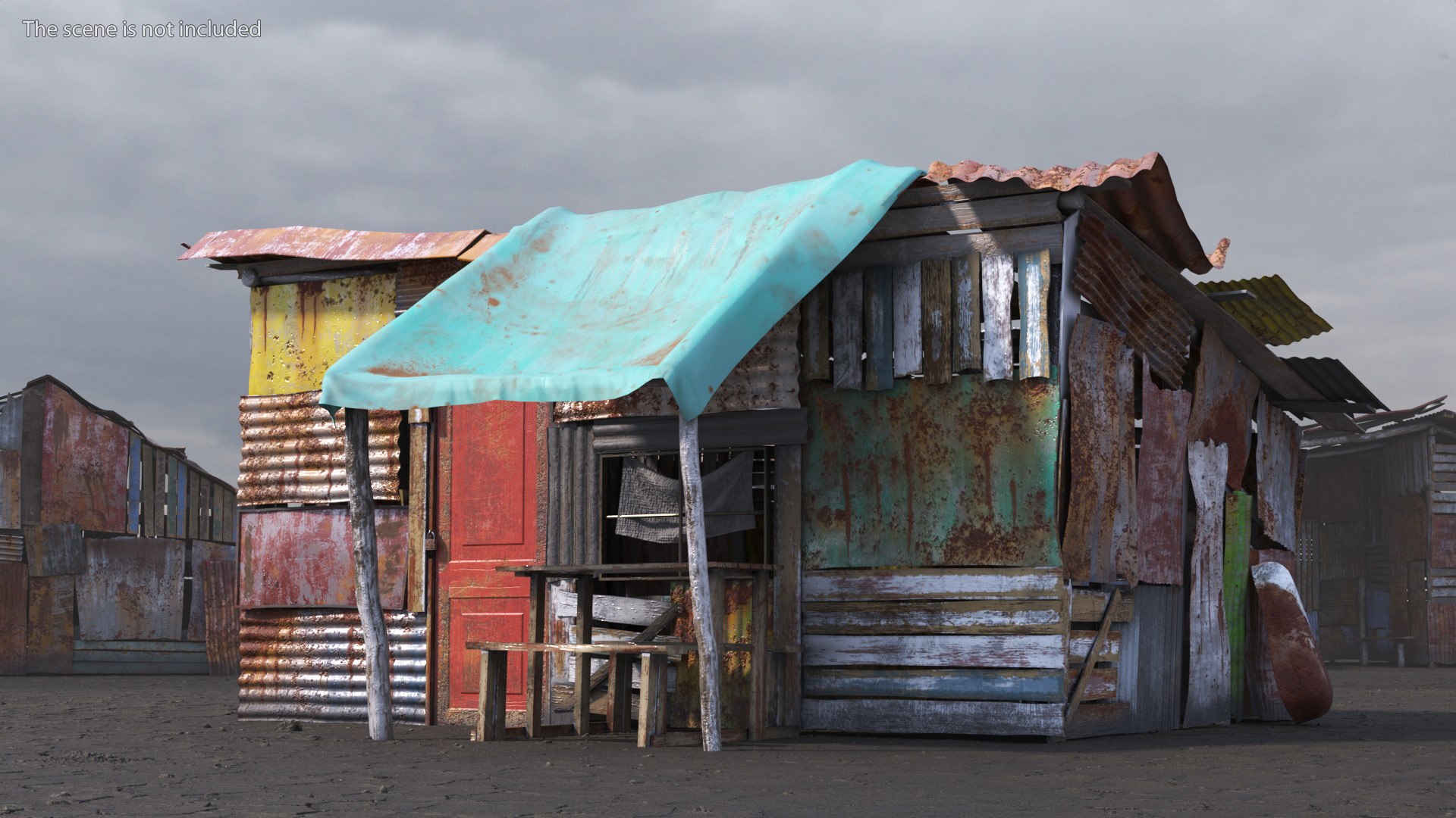 3D Rusty Sheet Metal Huts Collection 2 model https://p.turbosquid.com/ts-thumb/3i/PnUGcp/8F/small_rusty_shack_with_awning_002/jpg/1735202735/1920x1080/fit_q87/6118f6b7bf65be187c6af55cdc0aaaa0a961db7d/small_rusty_shack_with_awning_002.jpg
