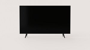 Modern Flat-Screen Television with Dual-Leg Stand
