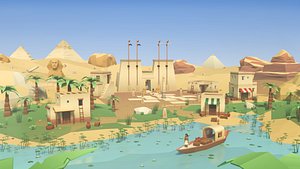 Low Poly Ancient Egypt Environment Pack