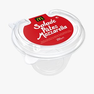 3D packaging salad box model