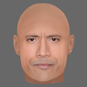 dwayne johnson - head 3D model