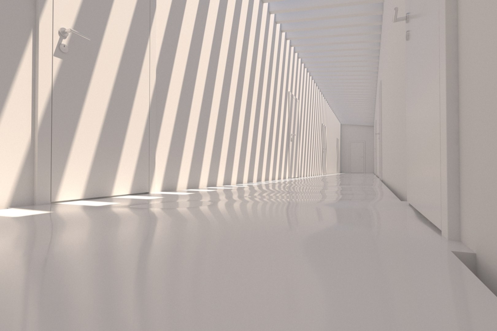 3D Hall Hallway Model - TurboSquid 1431311