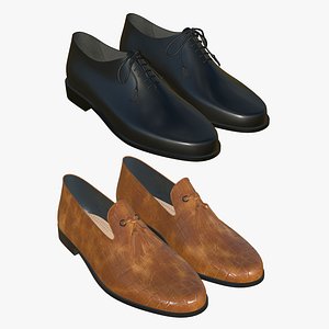 Leather Shoes Realistic V12 3D model