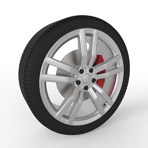 3d wheel modern car 2016