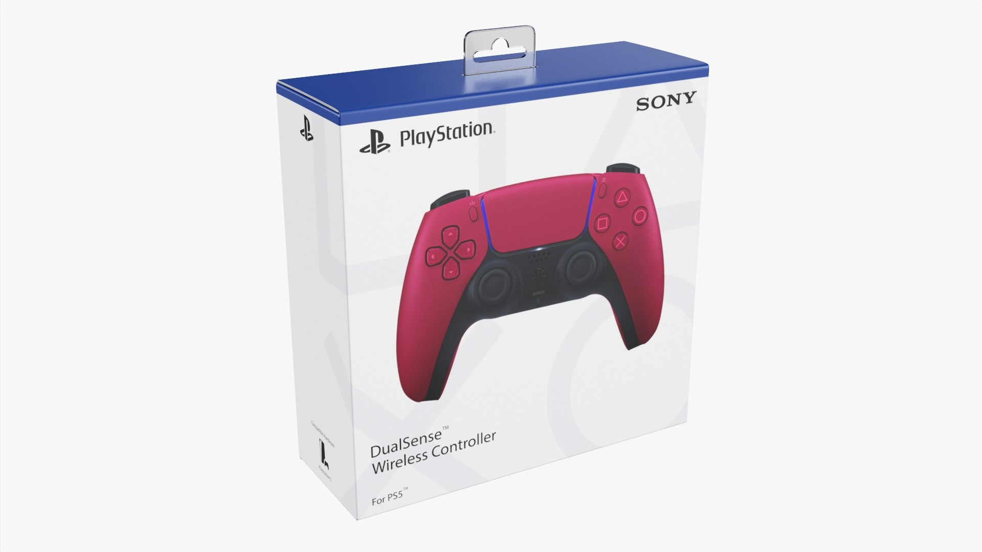 Sony Playstation 5 dualsense controller cosmic red with box 3D model ...