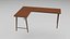 Bureau d'angle en bois pour chambre à coucher, modèle 3D simple et moderne