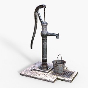 3D Hand Water Pump low-poly 3d model