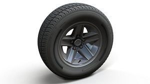 80s sport car wheel highpoly
