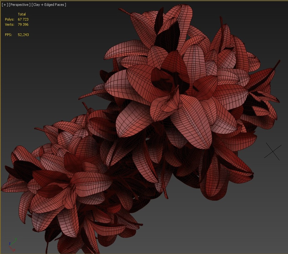 3d model croton plant