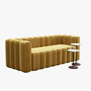 Modern Velvet Sofa 3D