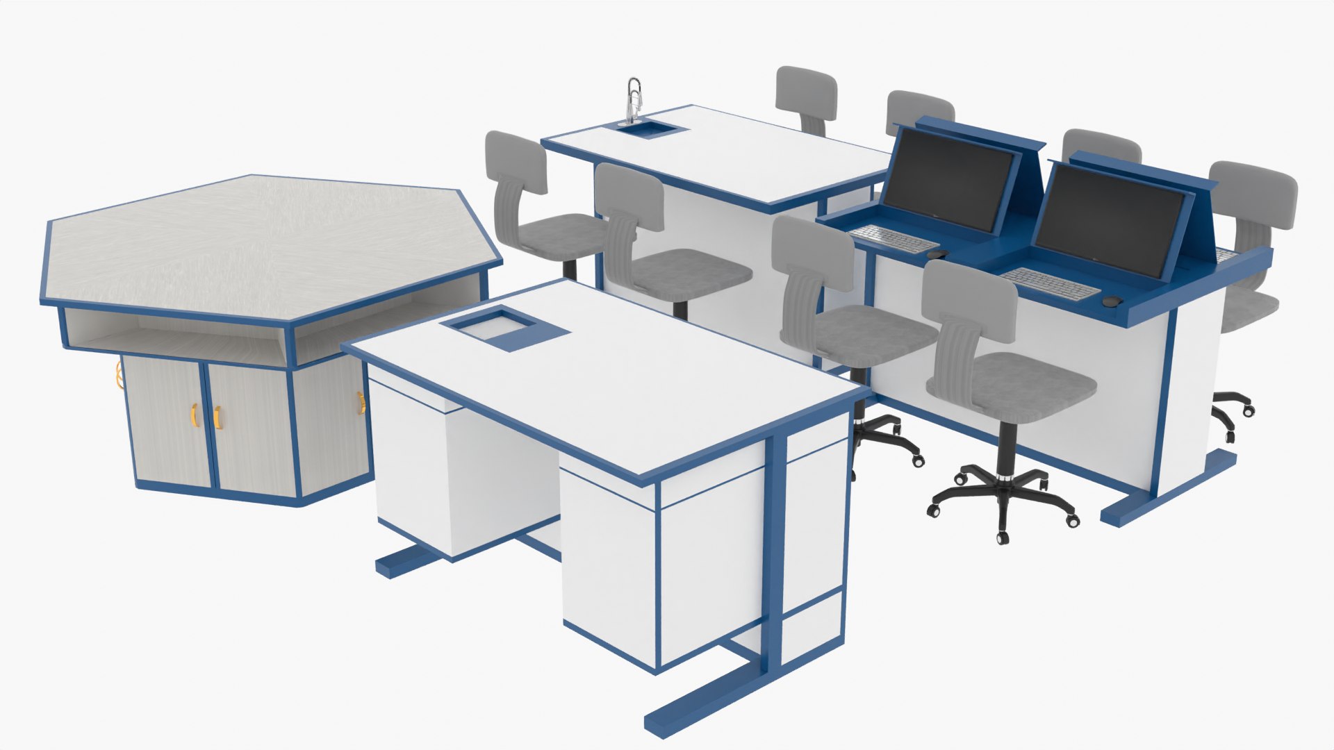 Desks 3D model - TurboSquid 1988721