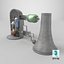 3D Nuclear Reactor - Power Plant