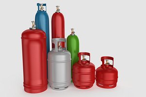 gas cylinder 3D model