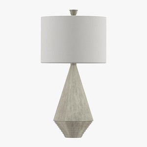 3D model Adelis Faux Bleached Wood Table Lamp