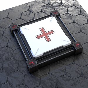 Game ready stylised Panel prop Low-poly 3D model model