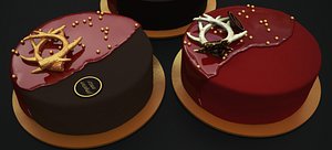 3D VELVET RED CHRISTMAS CAKE 2022