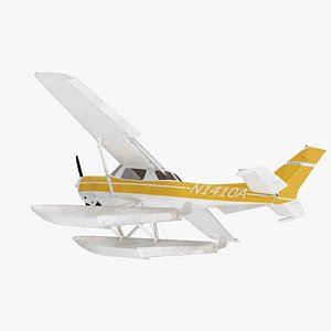 Cessna 150 Seaplane on Floats Rigged for Cinema 4D