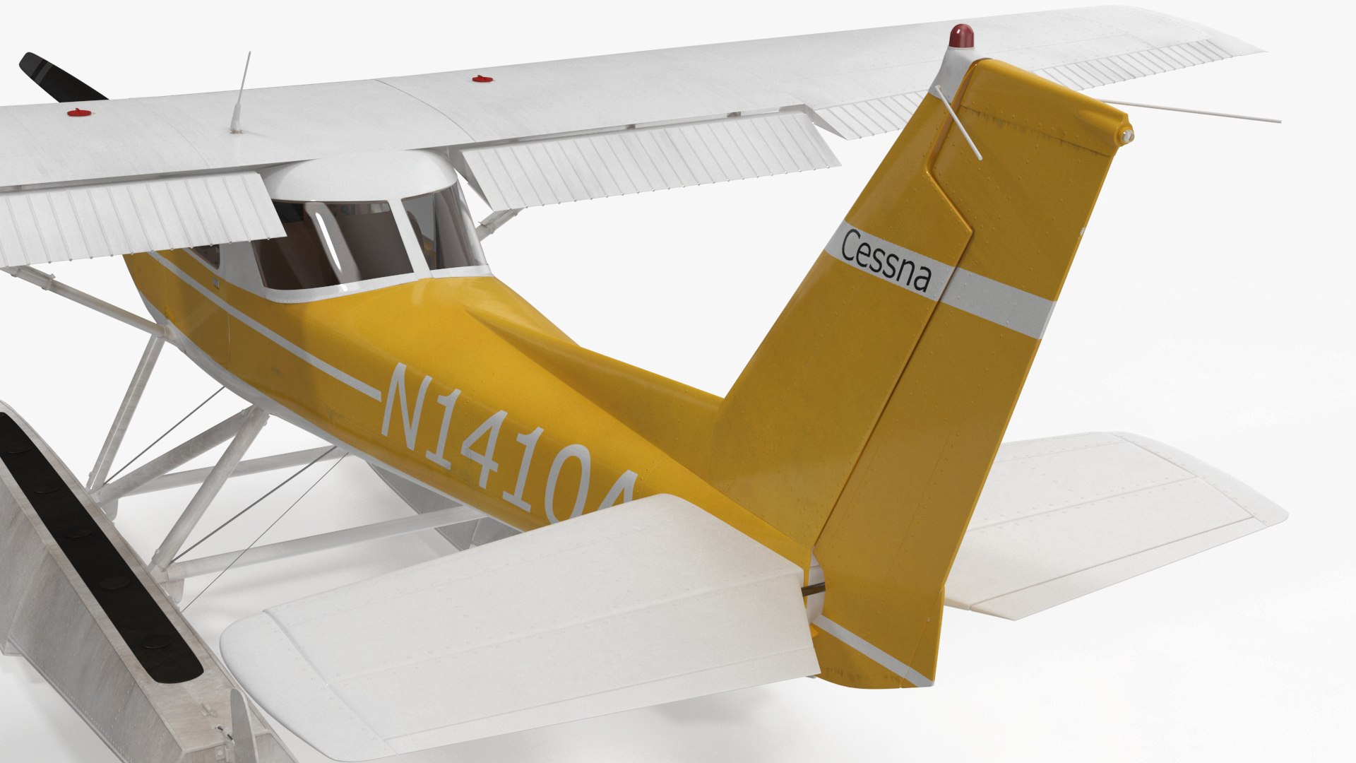 Cessna 150 Seaplane On Floats Rigged For Cinema 4D 3D Model ...